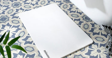 stone bath mat white
