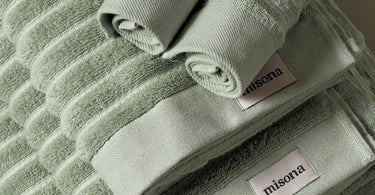 Organic cotton towels which are a great sustainable alternative.
