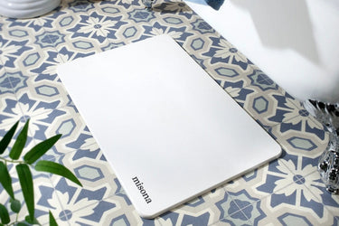 stone bath mat white
