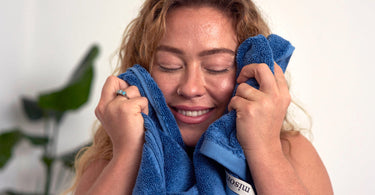 soft blue towel