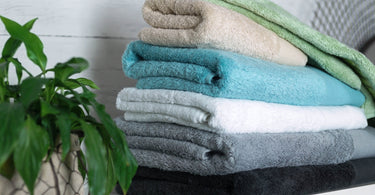 stack of bamboo towels
